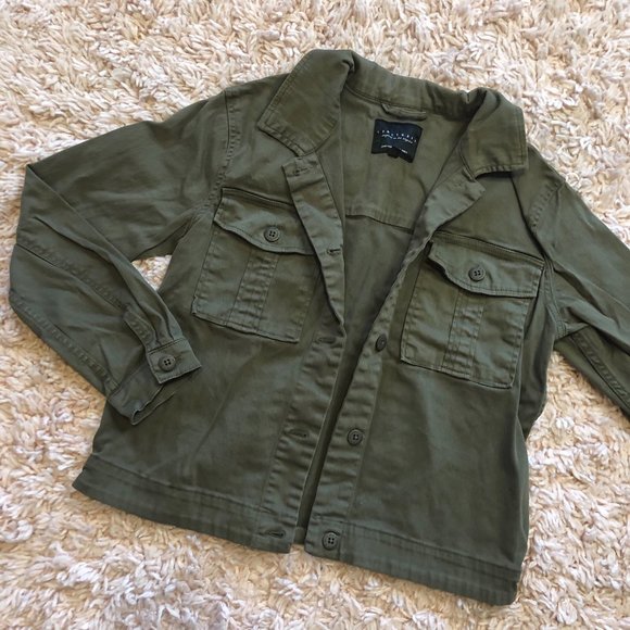 Sanctuary Olive Green Button-Up Cargo Jacket - Picture 2 of 10